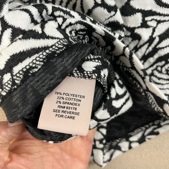 Philosophy Rep Women Pencil Skirt 8 Black White Floral Jacquard Timeless Career - Picture 5 of 6